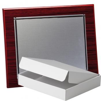 Kit placa de madera zebrano caoba, aluminio y estuche sencillo, serie P400A-50350 (Frontal)