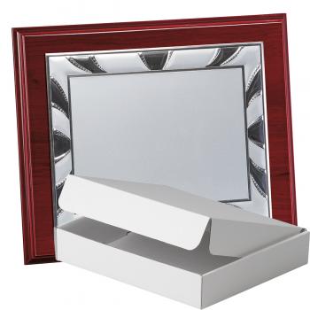 Kit placa de madera etimoe caoba, aluminio y estuche sencillo, serie P420A-50210 (Frontal)