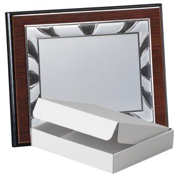 Kit placa de madera color wengue, aluminio y estuche sencillo, serie P420A-50900 (Frontal)