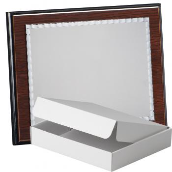 Kit placa de madera color wengue, aluminio y estuche sencillo, serie P440A-50900 (Frontal)