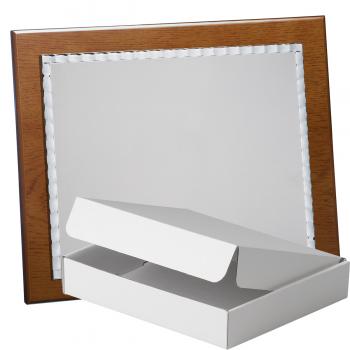 Kit placa de madera color roble avellana mate, aluminio y estuche sencillo, serie P440A-5A800 (Frontal)