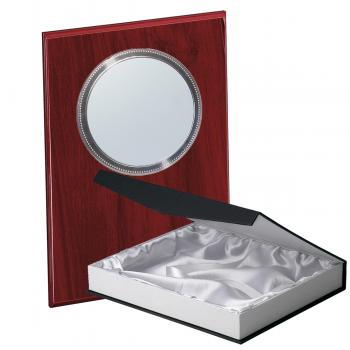 Kit placa de madera color etimoe caoba, aluminio y estuche lujo, serie P450B-50280 (Frontal)