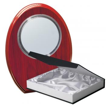 Kit placa de madera color etimoe caoba, aluminio y estuche lujo, serie P450B-50330 (Frontal)