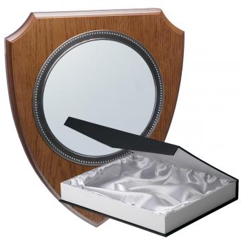 Kit metopa de madera color roble avellana mate, aluminio y estuche lujo, serie P450B-60820 (Frontal)