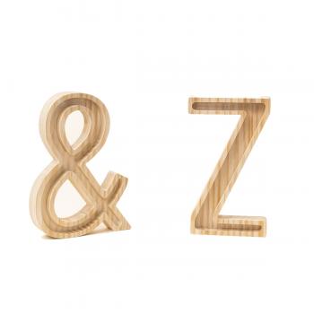 Letras pino madera
