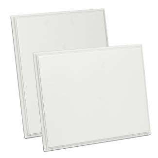 Placa madera conmemorativa blanca