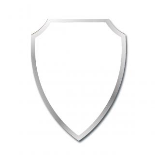 placa escudo aluminio sublimacion blanco