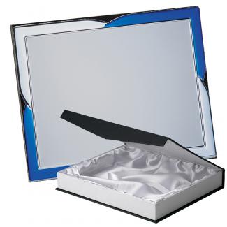 Kit placa de madera color negro mate, aluminio y estuche lujo, serie P200B-50120 (Frontal)