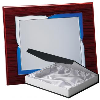 Kit placa de madera zebrano caoba, aluminio y estuche lujo, serie P200B-50350 (Frontal)