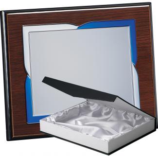 Kit placa de madera color wengue, aluminio y estuche lujo, serie P200B-50900 (Frontal)