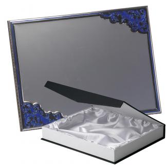 Kit placa de madera color negro mate, aluminio y estuche lujo, serie P220B-50120 (Frontal)