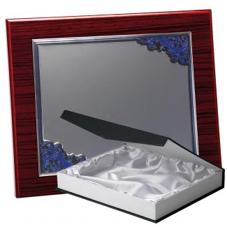 Kit placa de madera zebrano caoba, aluminio y estuche lujo, serie P220B-50350 (Frontal)