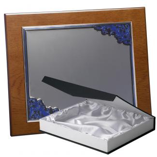 Kit placa de madera color roble avellana mate, aluminio y estuche lujo, serie P220B-50880 (Frontal)