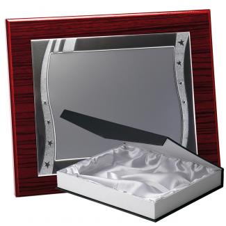 Kit placa de madera zebrano caoba, aluminio y estuche lujo, serie P230B-50350 (Frontal)