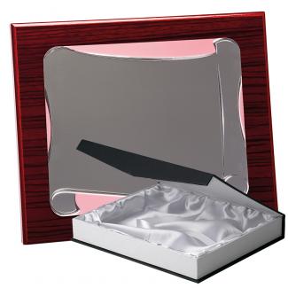 Kit placa de madera zebrano caoba, aluminio y estuche lujo, serie P260B-50350 (Frontal)