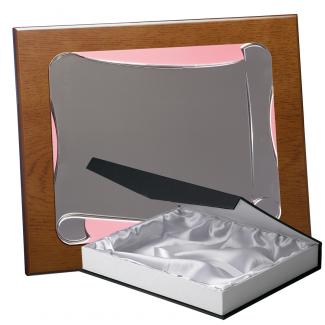 Kit placa de madera color roble avellana mate, aluminio y estuche lujo, serie P260B-50880 (Frontal)