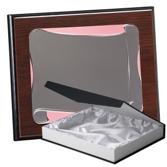 Kit placa de madera color wengue, aluminio y estuche lujo, serie P260B-50900 (Frontal)
