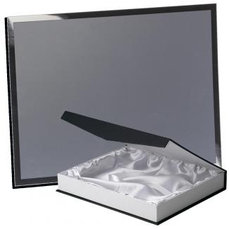 Kit placa de madera color negro mate, aluminio y estuche lujo, serie P310B-50120 (Frontal)