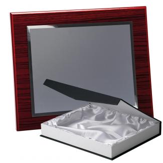 Kit placa de madera zebrano caoba, aluminio y estuche lujo, serie P310B-50350 (Frontal)