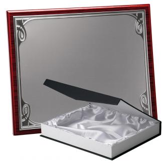 Kit placa de madera zebrano caoba, aluminio y estuche lujo, serie P340B-50350 (Frontal)