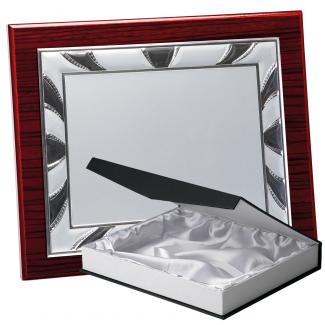 Kit placa de madera zebrano caoba, aluminio y estuche lujo, serie P420B-50350 (Frontal)