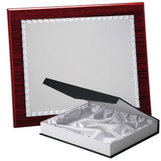 Kit placa de madera zebrano caoba, aluminio y estuche lujo, serie P440B-50350 (Frontal)