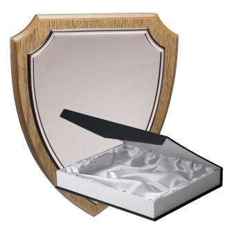 Kit metopa de madera color roble natural, aluminio y estuche lujo, serie P460B-60810 (Frontal)